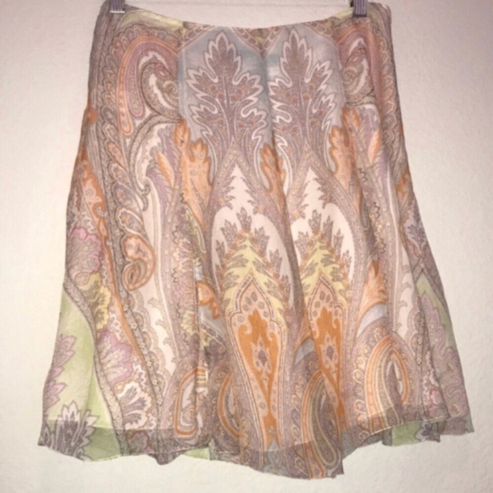 🍬ANN KLEIN PETITE🍬FAIRY PRINCESS SILK SKIRT🍬 - Picture 1 of 4